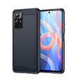 For Xiaomi Redmi Note11 / Poco M4 Pro 5G MOFI Gentleness Series Brushed Texture Carbon Fiber Soft TPU Phone Case(Blue) - Xiaomi Cases by MOFI | Online Shopping South Africa | PMC TechLife