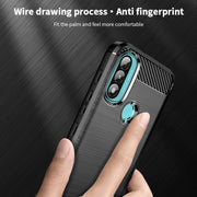 For Motorola Moto E20 / E30 / E40 MOFI Gentleness Series Brushed Texture Carbon Fiber Soft TPU Case(Red)