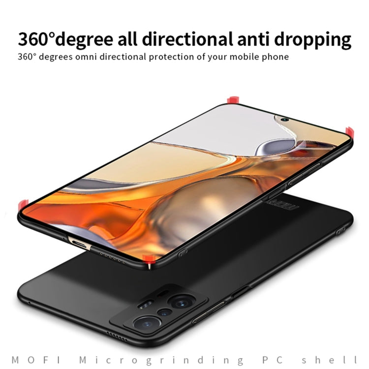 For Xiaomi Mi 11T / 11T Pro MOFI Frosted PC Ultra-thin Hard Phone Case(Rose gold)