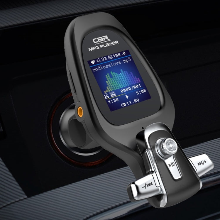 BT28 Car Color Screen Bluetooth MP3 Player AUX FM Transmitter QC3.0