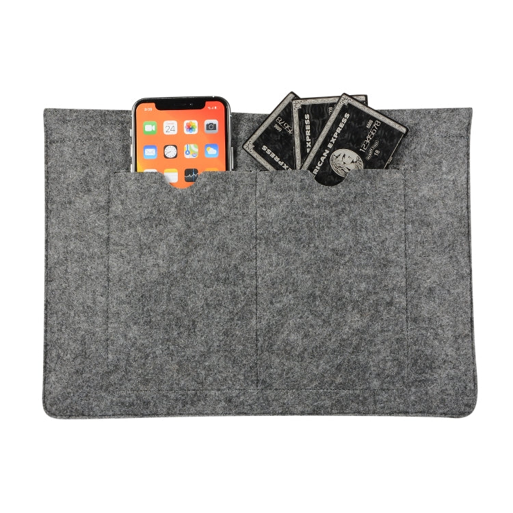 Felt Liner Bag Computer Bag Notebook Protective Cover For 15 inch(Black)