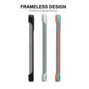 For iPhone 12 Pro Max ENKAY Frameless Hollow PC Case + Glass Film(Black)