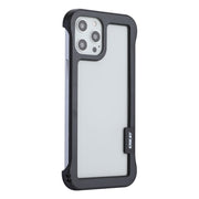 For iPhone 12 / 12 Pro ENKAY Frameless Hollow PC Case + Glass Film(Black)