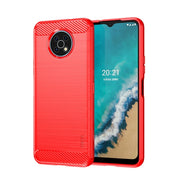 For Nokia G50 MOFI Gentleness Brushed Carbon Fiber Soft TPU Case(Red)