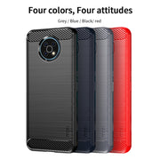 For Nokia G50 MOFI Gentleness Brushed Carbon Fiber Soft TPU Case(Red)