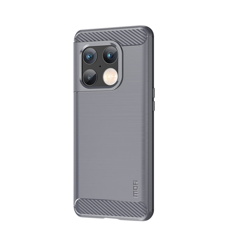 For OnePlus 10 Pro 5G MOFI Gentleness Brushed Carbon Fiber Soft TPU Case(Grey)