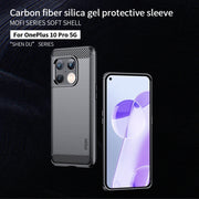 For OnePlus 10 Pro 5G MOFI Gentleness Brushed Carbon Fiber Soft TPU Case(Grey)