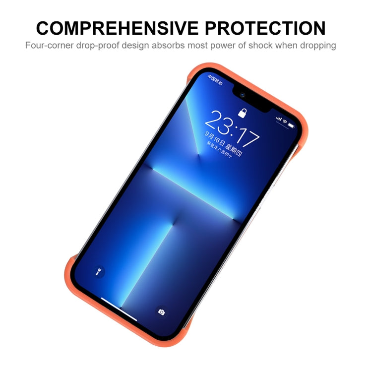 For iPhone 13 Pro ENKAY Frameless Hollow Shockproof PC Case (Blue)