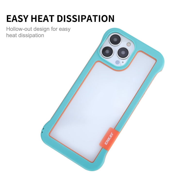 For iPhone 13 Pro Max ENKAY Frameless Hollow Shockproof PC Case (Black)