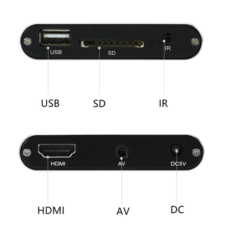 X9 HD Multimedia Player 4K Video Loop USB External Media Player AD Player(EU  Plug)