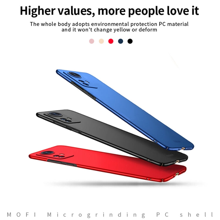 For Xiaomi 12 Pro MOFI Frosted PC Ultra-thin Hard Phone Case(Blue)