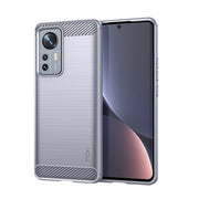For Xiaomi 12 Pro MOFI Gentleness Brushed Carbon Fiber Soft TPU Case(Gray)