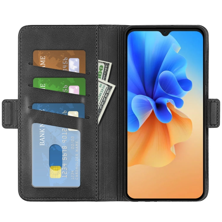 For Blackview A55 Pro Dual-side Magnetic Buckle Leather Phone Case(Black)