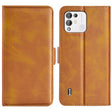 For Blackview A55 Pro Dual-side Magnetic Buckle Leather Phone Case(Yellow) - More Brand by PMC TechLife | Online Shopping South Africa | PMC TechLife | Buy Now Pay Later Mobicred
