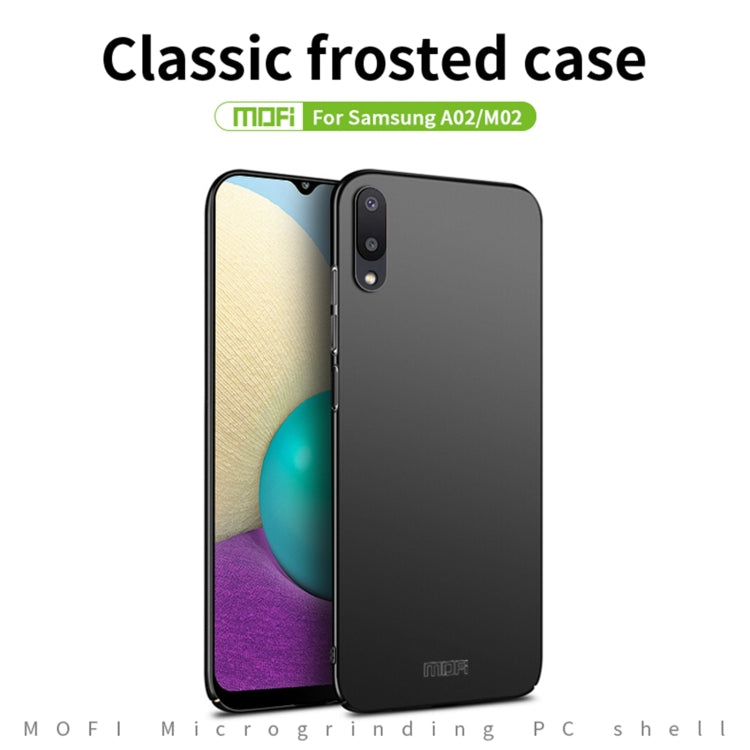 For Samsung Galaxy A02 / M02 MOFI Frosted PC Ultra-thin Hard Phone Case(Rose gold)
