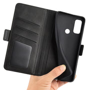 For Ulefone note 10 Dual-side Magnetic Buckle Leather Phone Case(Black)