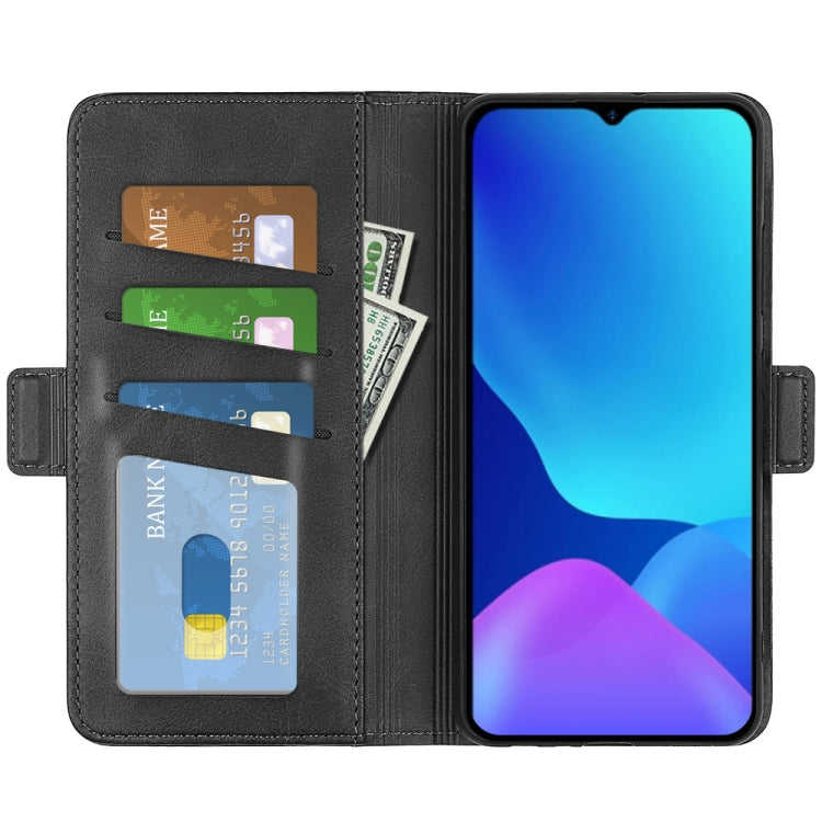 For Ulefone note 10 Dual-side Magnetic Buckle Leather Phone Case(Black)