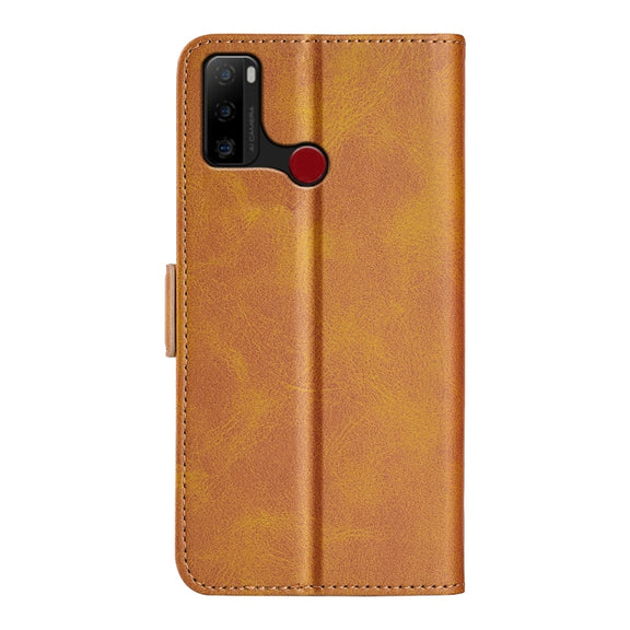 For Ulefone note 10 Dual-side Magnetic Buckle Leather Phone Case(Yellow)