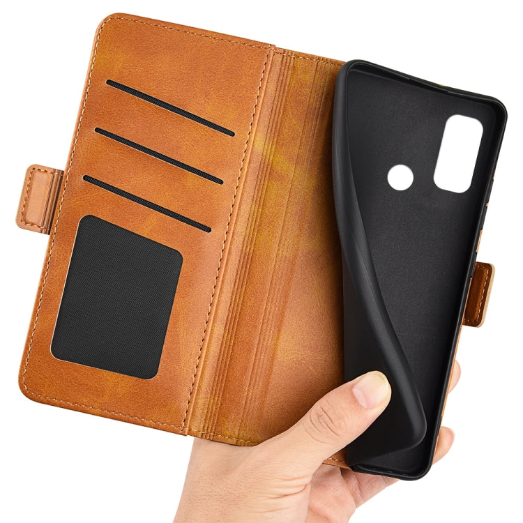 For Ulefone note 10 Dual-side Magnetic Buckle Leather Phone Case(Yellow)