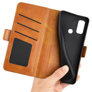 For Ulefone note 10 Dual-side Magnetic Buckle Leather Phone Case(Yellow)