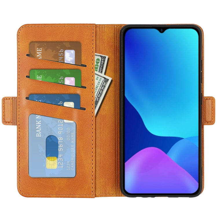 For Ulefone note 10 Dual-side Magnetic Buckle Leather Phone Case(Yellow)