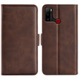 For Ulefone note 10 Dual-side Magnetic Buckle Leather Phone Case(Brown) - Ulefone Cases by PMC Jewellery | Online Shopping South Africa | PMC Jewellery | Buy Now Pay Later Mobicred