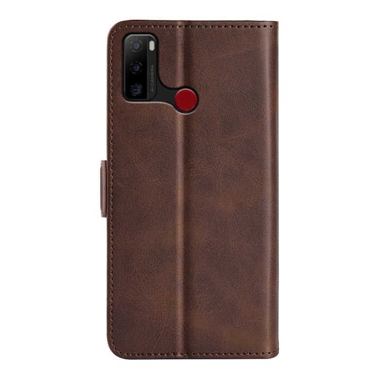 For Ulefone note 10 Dual-side Magnetic Buckle Leather Phone Case(Brown)