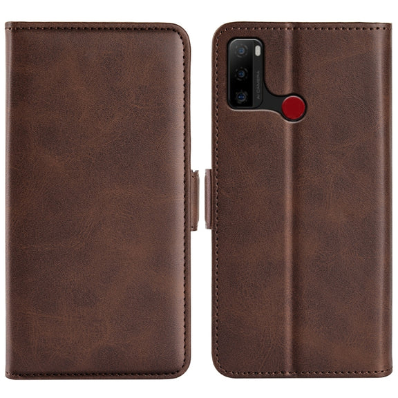 For Ulefone note 10 Dual-side Magnetic Buckle Leather Phone Case(Brown)