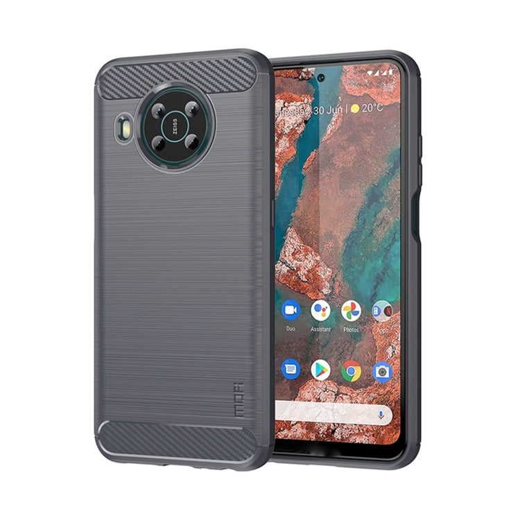 For Nokia X100 MOFI Gentleness Series Brushed Texture Carbon Fiber TPU Phone Case(Gray)