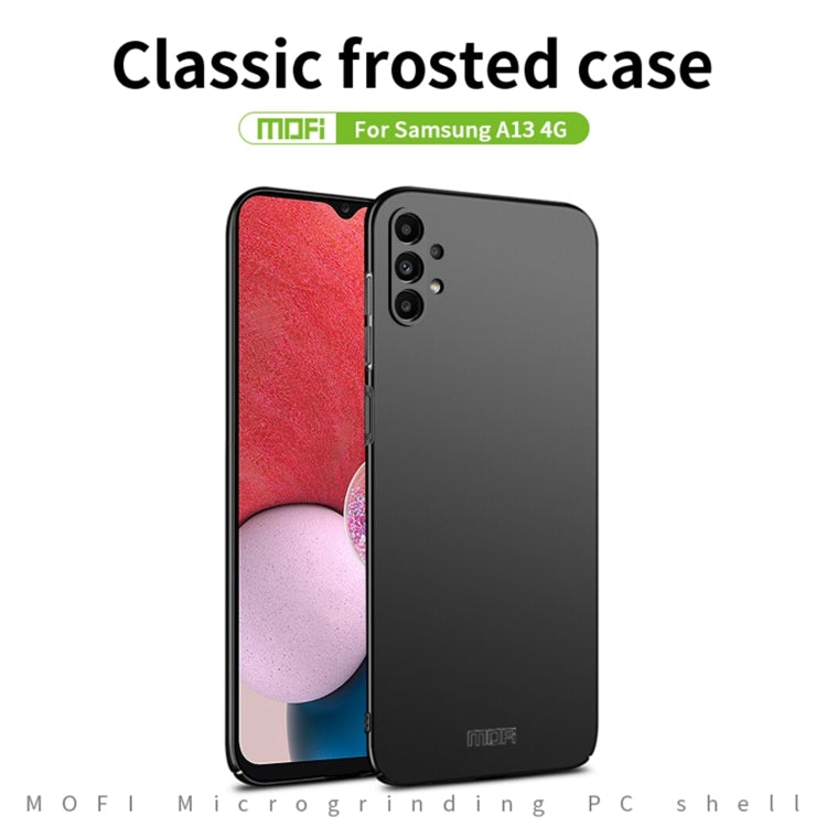For Samsung Galaxy A13 4G MOFI Frosted PC Ultra-thin Hard Case(Gold)