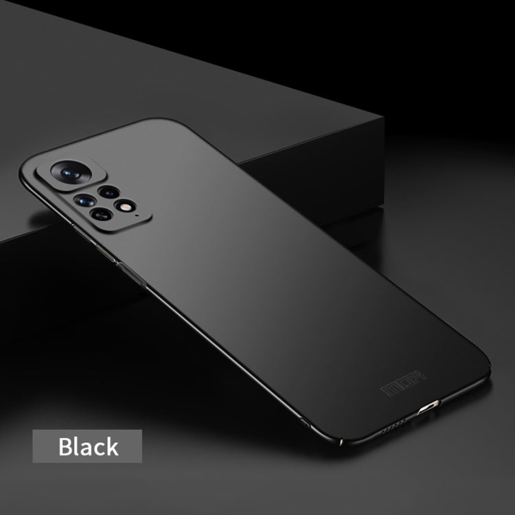 For Xiaomi Redmi Note 11 Global MOFI Frosted PC Ultra-thin Hard  Phone Case(Black)