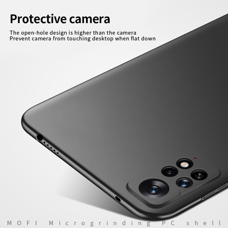 For Xiaomi Redmi Note 11 Pro Global MOFI Frosted PC Ultra-thin Hard  Phone Case(Blue)