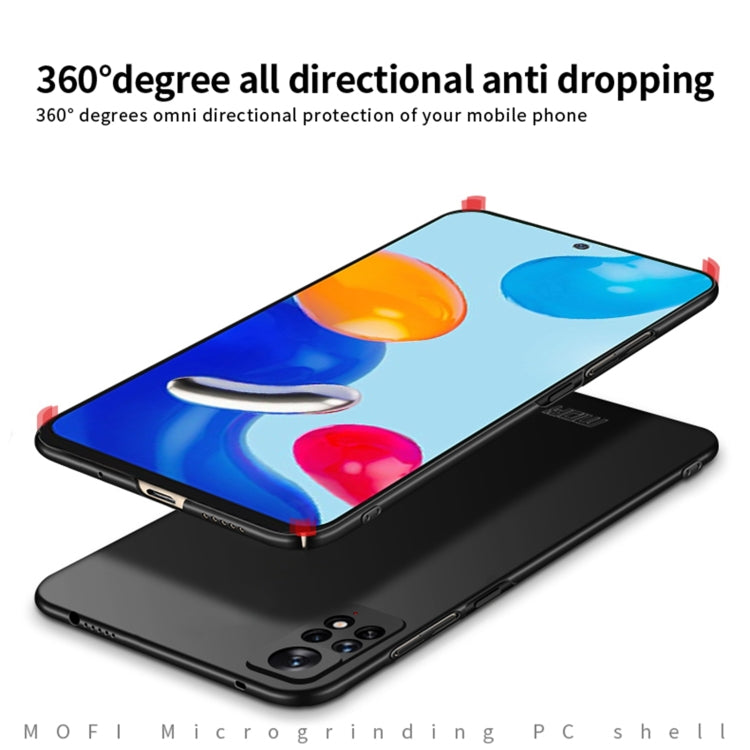 For Xiaomi Redmi Note 11 Pro Global MOFI Frosted PC Ultra-thin Hard  Phone Case(Blue)