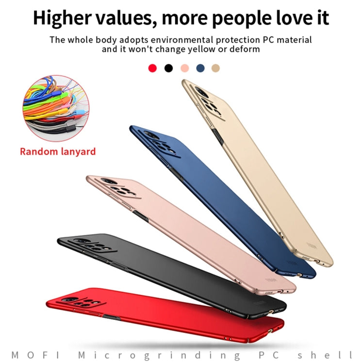 For Xiaomi Redmi Note 11 Pro Global MOFI Frosted PC Ultra-thin Hard  Phone Case(Blue)