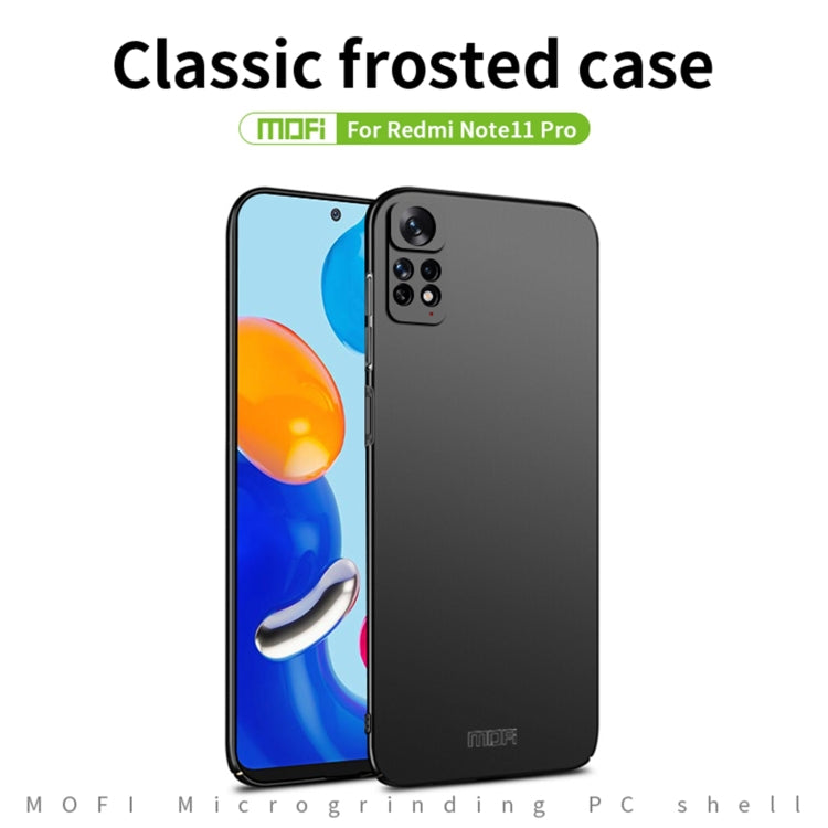 For Xiaomi Redmi Note 11 Pro Global MOFI Frosted PC Ultra-thin Hard  Phone Case(Red)