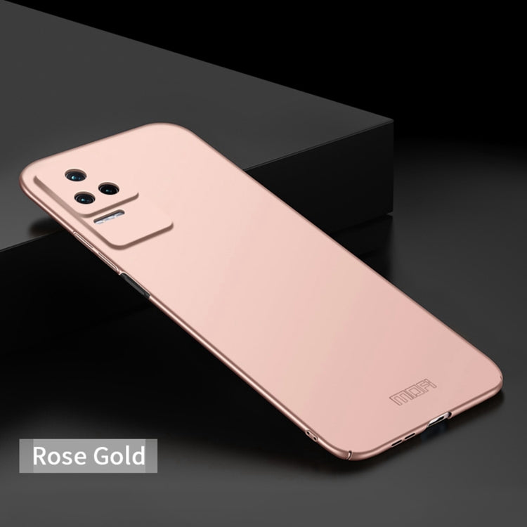 For Xiaomi Redmi K40S MOFI Frosted PC Ultra-thin Hard  Phone Case(Rose Gold)