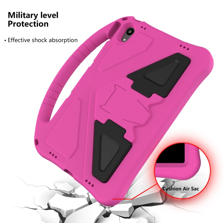 For Motorola Moto Tab G70 EVA Shockproof Tablet Case with Holder(Rose Red)