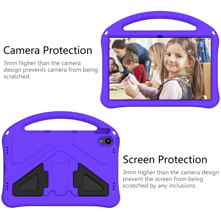 For Motorola Moto Tab G70 EVA Shockproof Tablet Case with Holder(Purple)