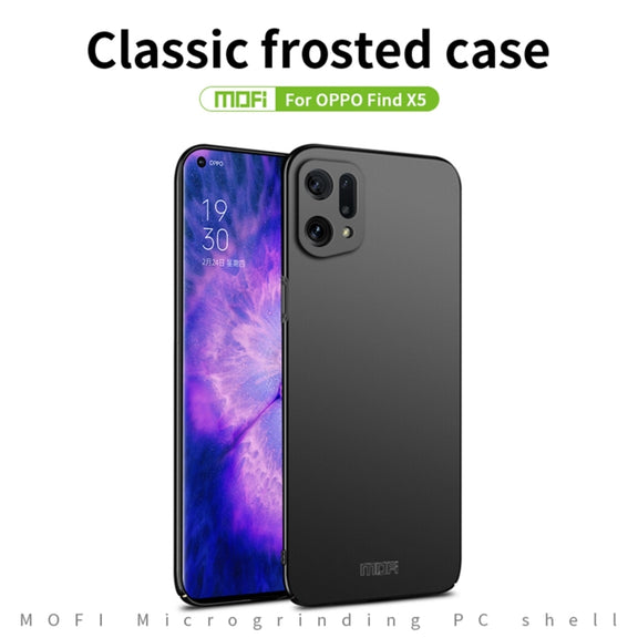 For OPPO Find X5 MOFI Frosted PC Ultra-thin Hard Case(Blue)