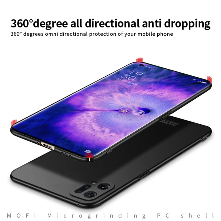 For OPPO Find X5 MOFI Frosted PC Ultra-thin Hard Case(Gold)