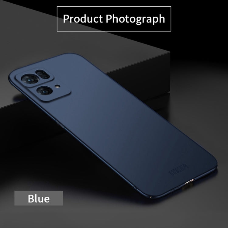 For OPPO Reno7 Pro MOFI Frosted PC Ultra-thin Hard Case(Blue)