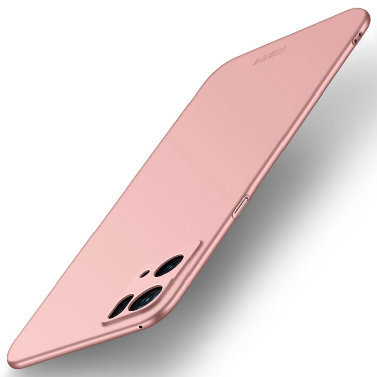 For OPPO Reno7 Pro MOFI Frosted PC Ultra-thin Hard Case(Rose Gold)