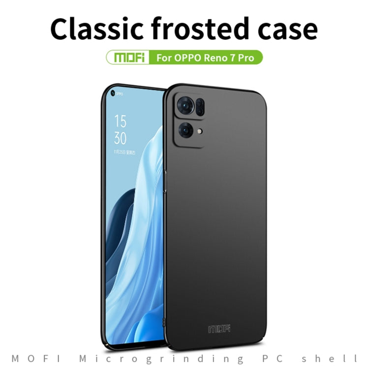 For OPPO Reno7 Pro MOFI Frosted PC Ultra-thin Hard Case(Rose Gold)