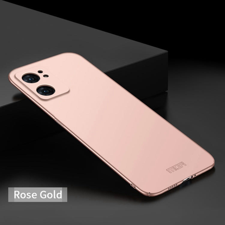For OPPO Reno7 SE MOFI Frosted PC Ultra-thin Hard Case(Rose Gold)