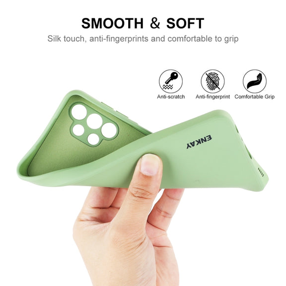 For Samsung Galaxy A32 5G ENKAY Liquid Silicone Soft Shockproof Phone Case(Beige)