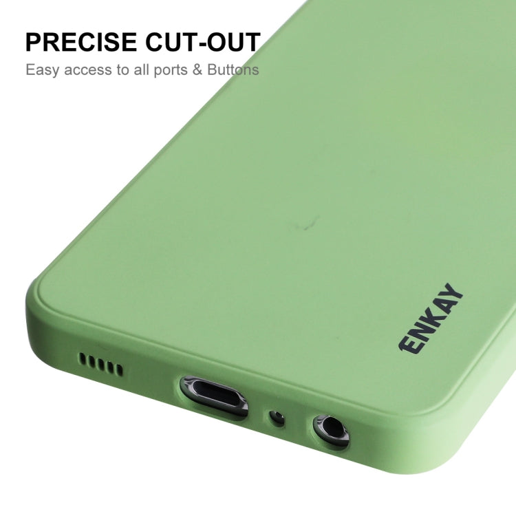 For Samsung Galaxy A32 5G ENKAY Liquid Silicone Soft Shockproof Phone Case(Beige)