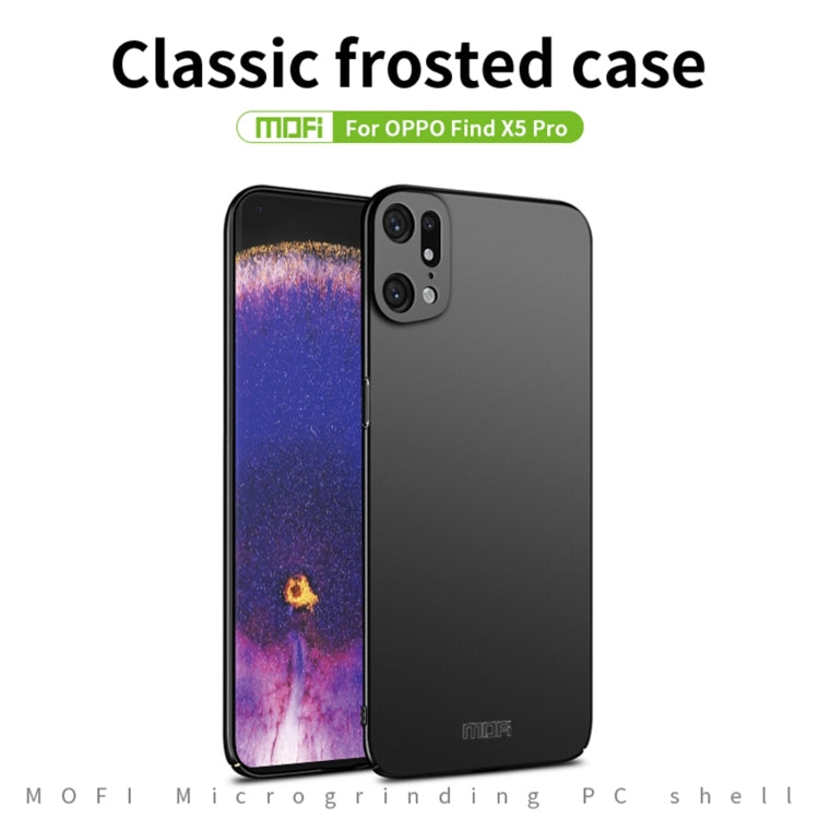 For OPPO Find X5 Pro MOFI Frosted PC Ultra-thin Hard Case(Gold)
