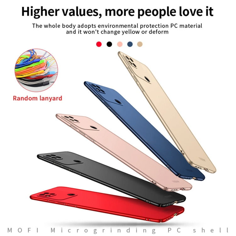 For Xiaomi Redmi 10A MOFI Frosted PC Ultra-thin Hard Case(Red)