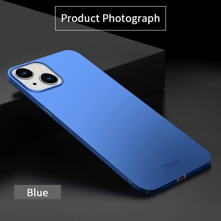For iPhone 14 MOFI Frosted PC Ultra-thin Hard Case (Blue)