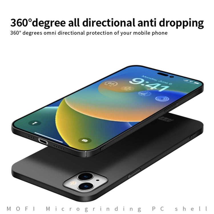 For iPhone 14 Plus MOFI Frosted PC Ultra-thin Hard Case  (Black)